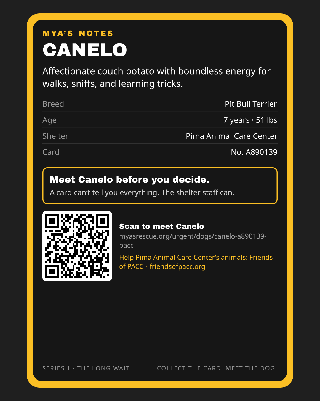 Canelo’s trading card, back