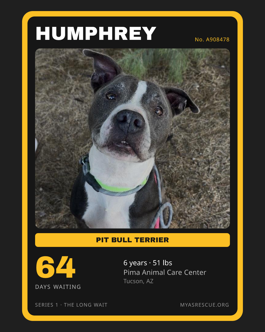Humphrey’s trading card, front