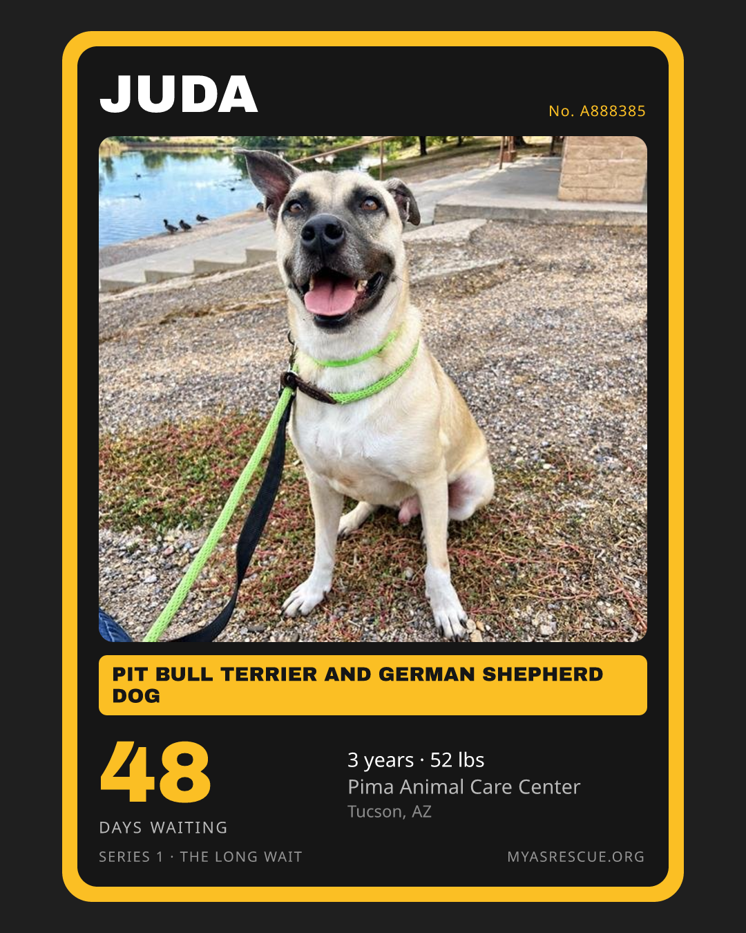 Juda’s trading card, front